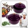 EMALIOWANY GARNEK ŻELIWNY 24cm 4L HAGE EGGPLANT